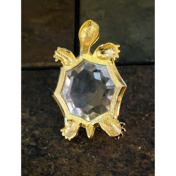Turtle - Gold Colored Trim,‎ Crystal - Picture 5 of 5